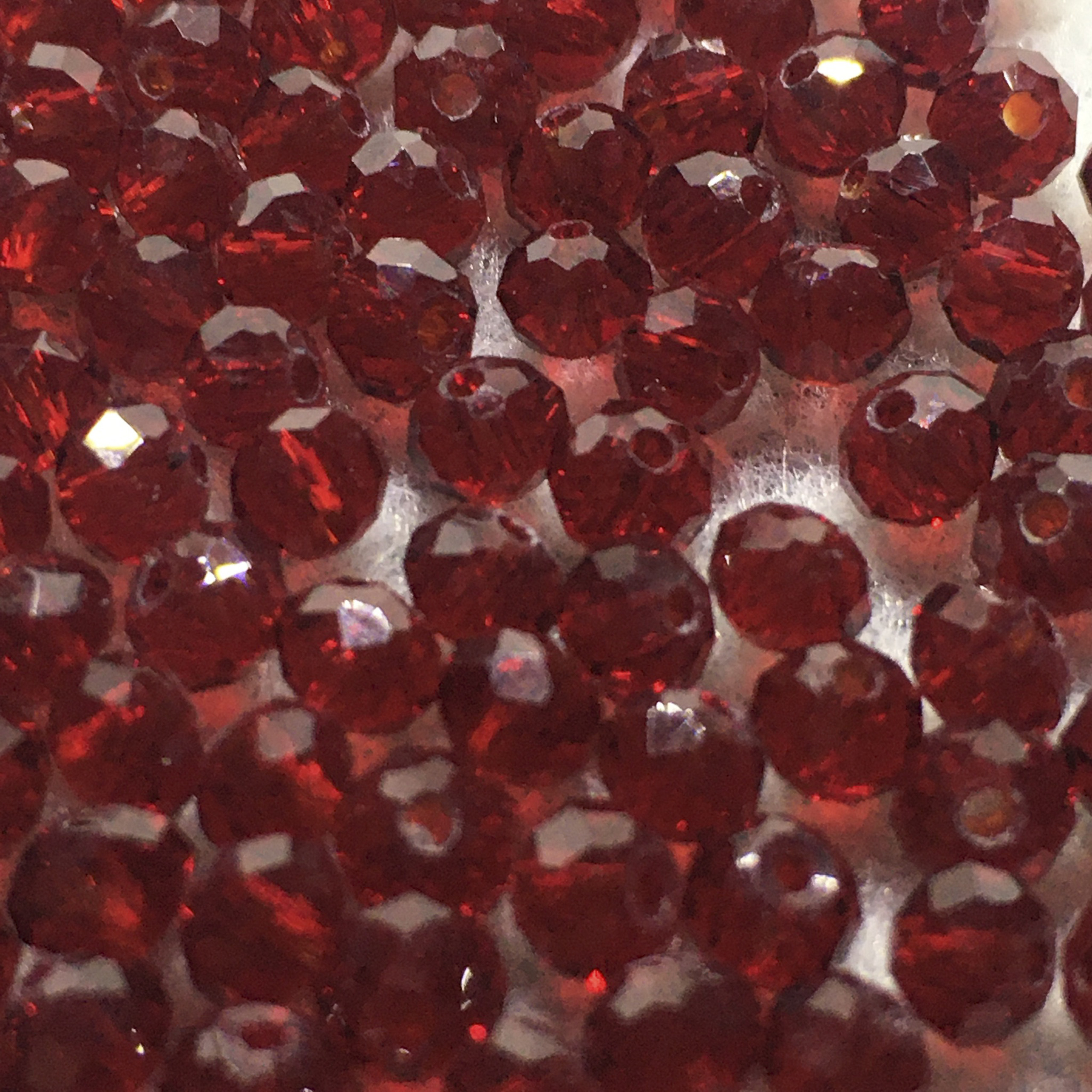 Rondelle Nar Kırmızısı Çek Kristal – 4mm