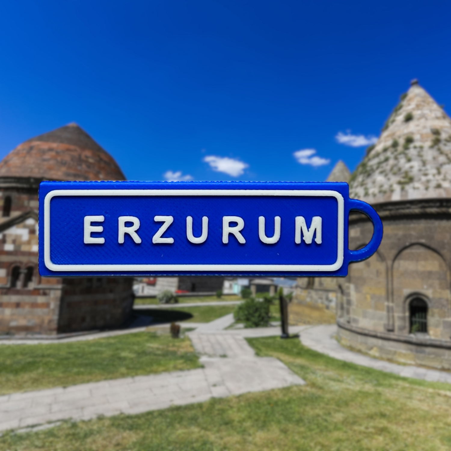 Memleketim Erzurum Tabela Anahtarlık