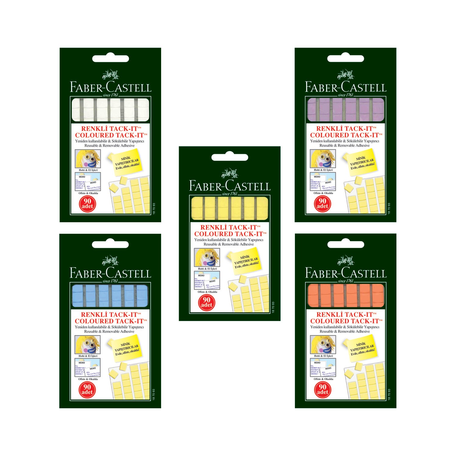 Faber-Castell Hamur Yapıştırıcı Tack-It 50g Karışık Renk