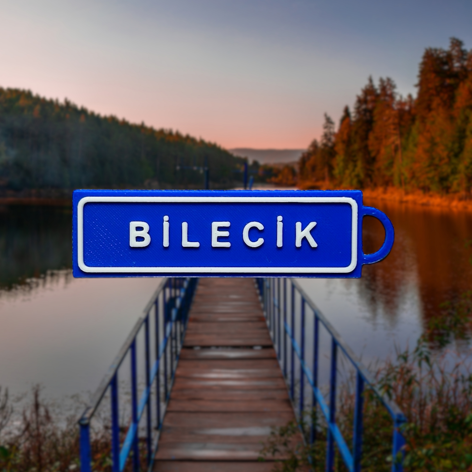 Memleketim Bilecik Tabela Anahtarlık