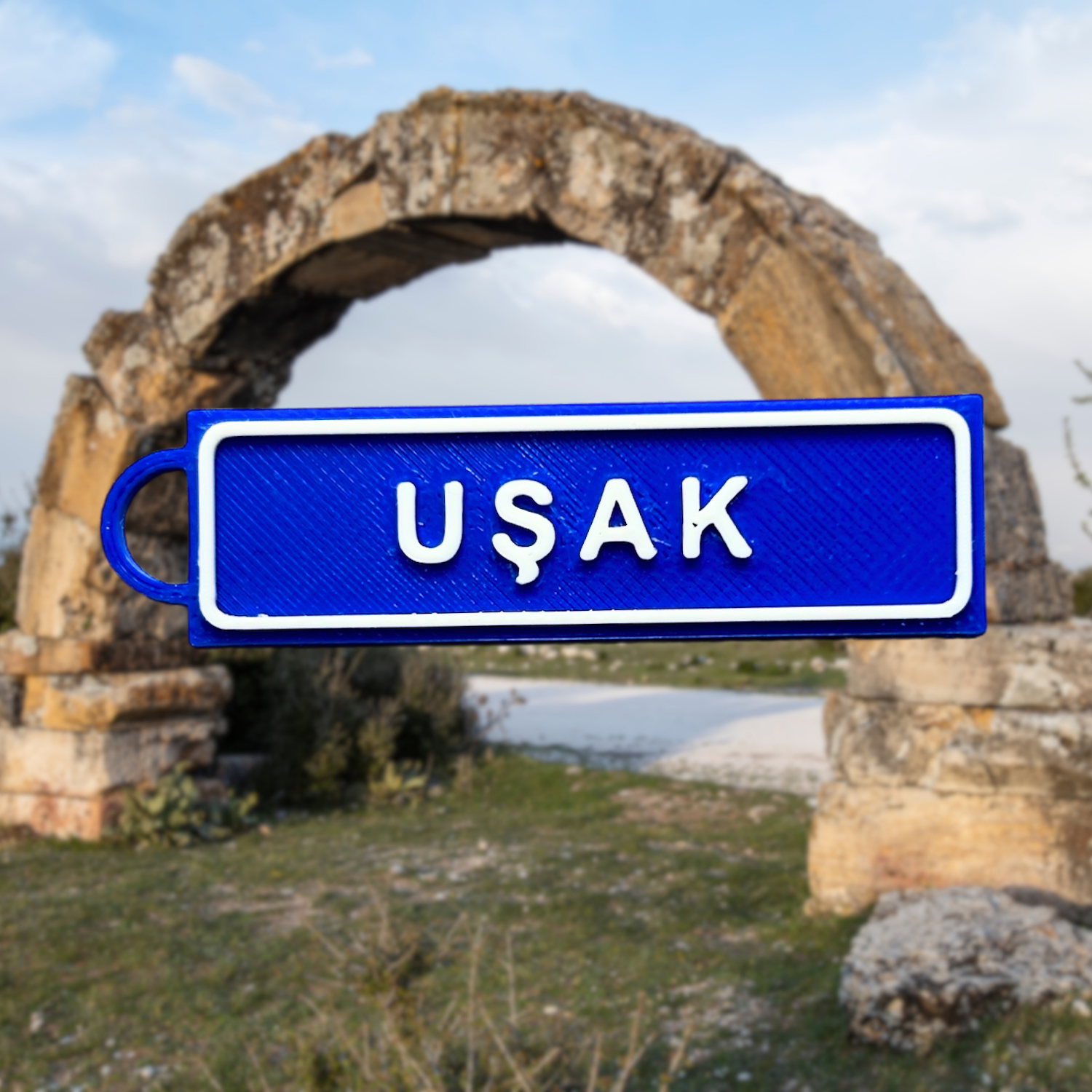 Memleketim Uşak Tabela Anahtarlık