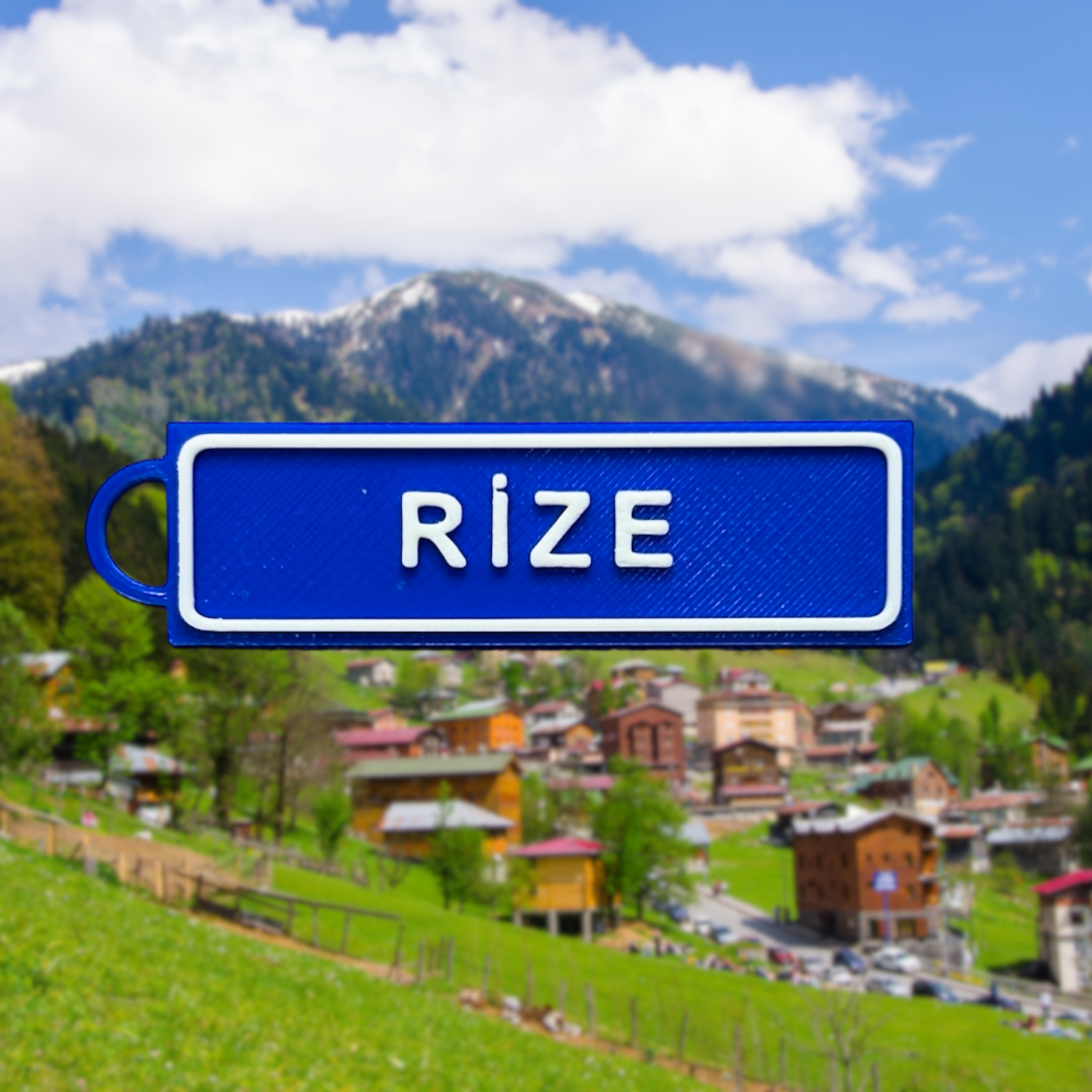 Memleketim Rize Tabela Anahtarlık