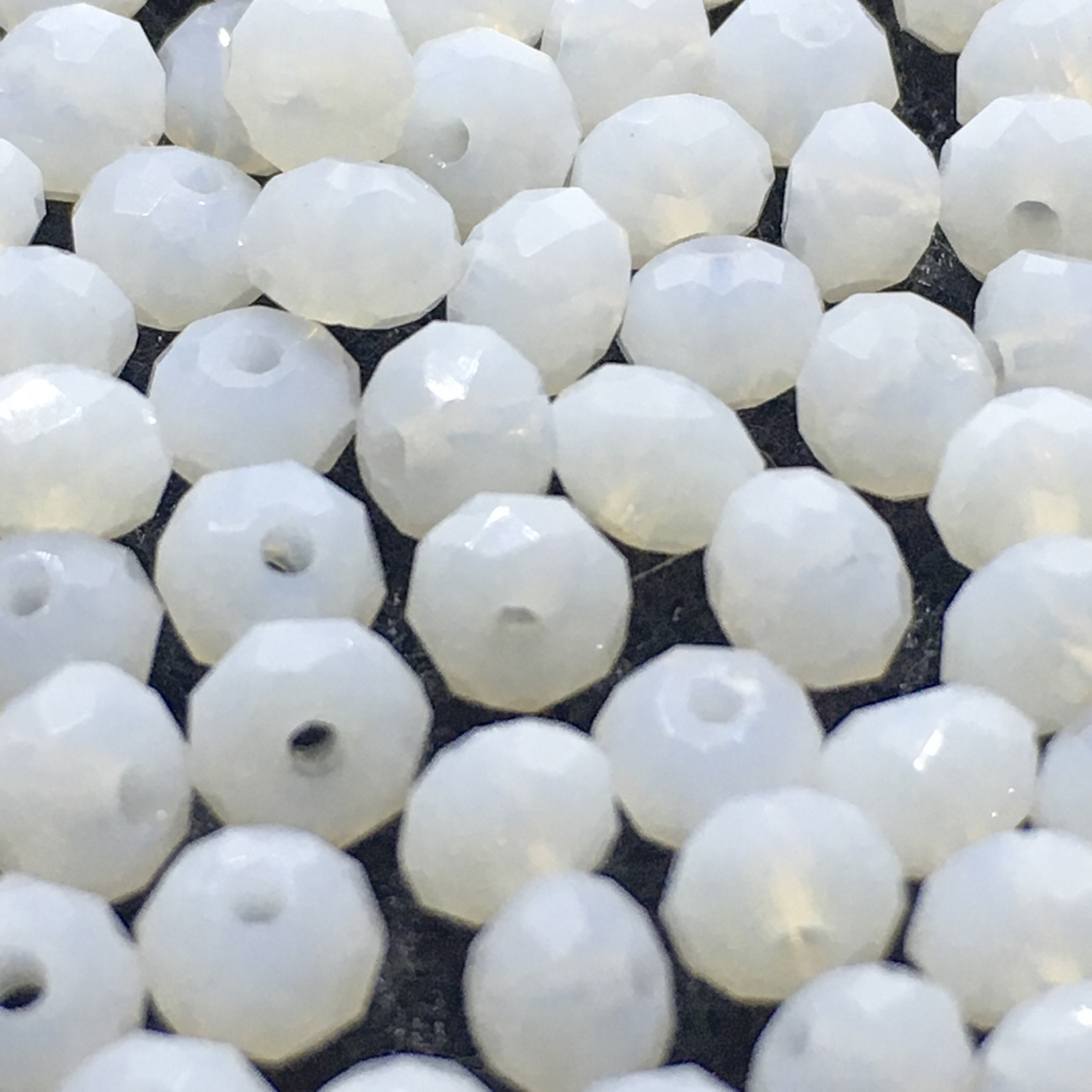 Rondelle Gökyüzü Beyazı Çek Kristal – 4mm