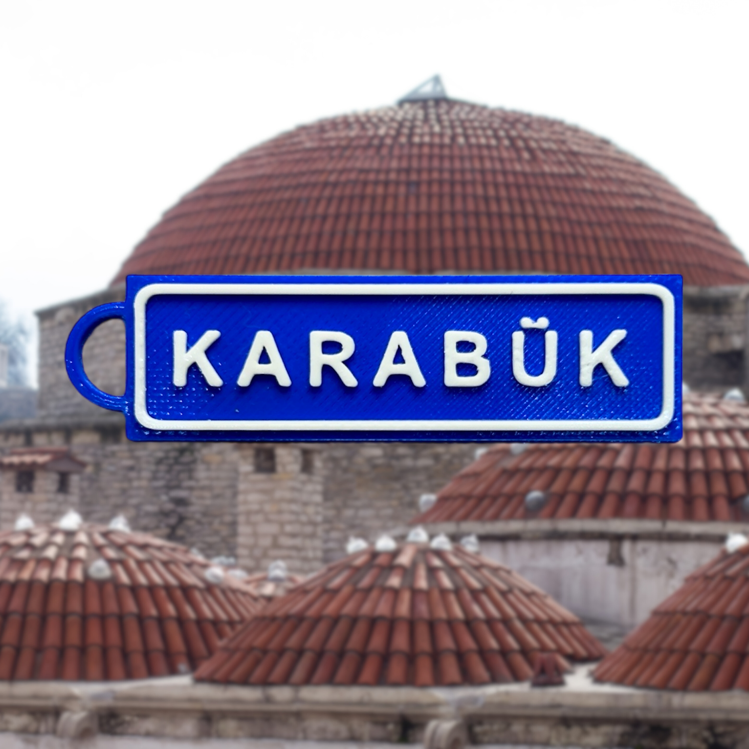Memleketim Karabük Tabela Anahtarlık