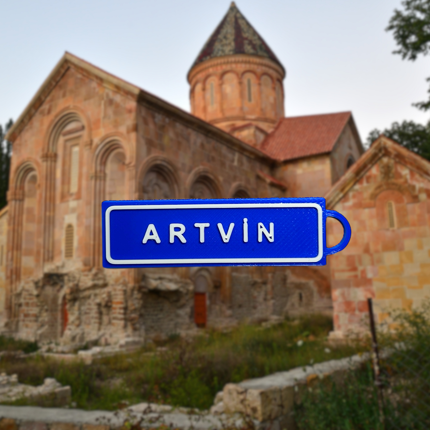 Memleketim Artvin Tabela Anahtarlık