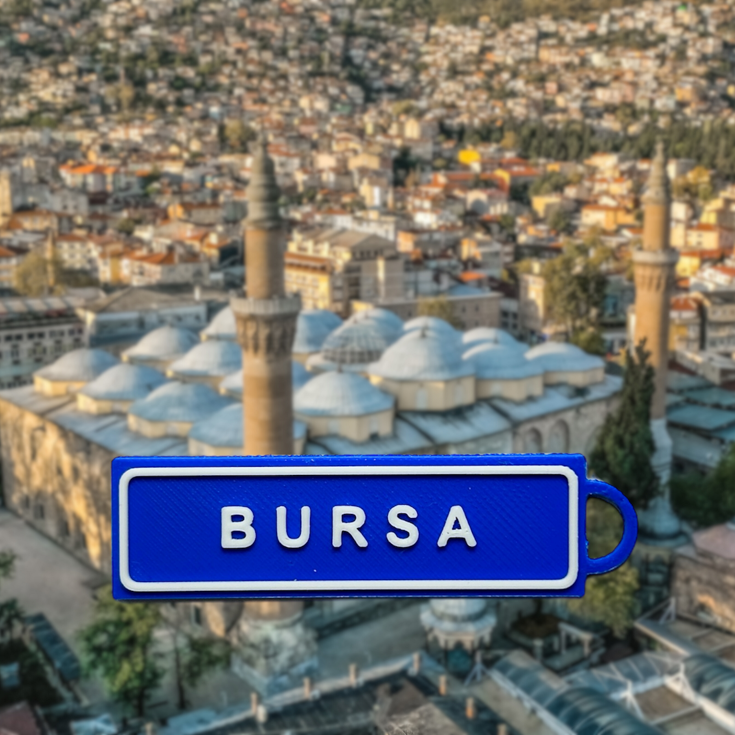 Memleketim Bursa Tabela Anahtarlık