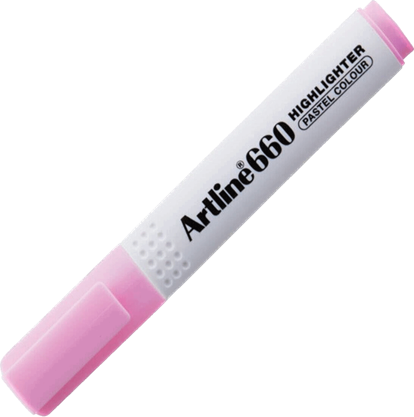 Artline 660 Highlighter Pastel Colour Pembe