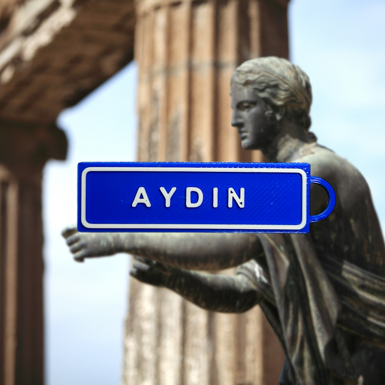 Memleketim Aydın Tabela Anahtarlık