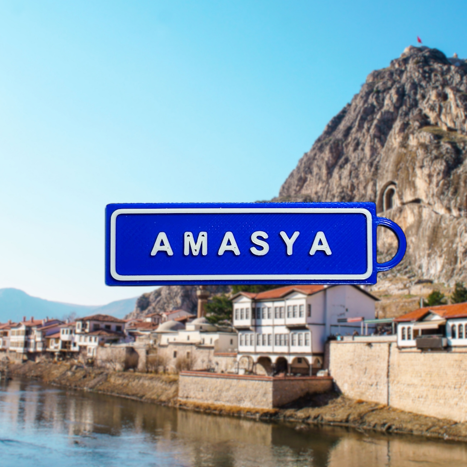 Memleketim Amasya Tabela Anahtarlık