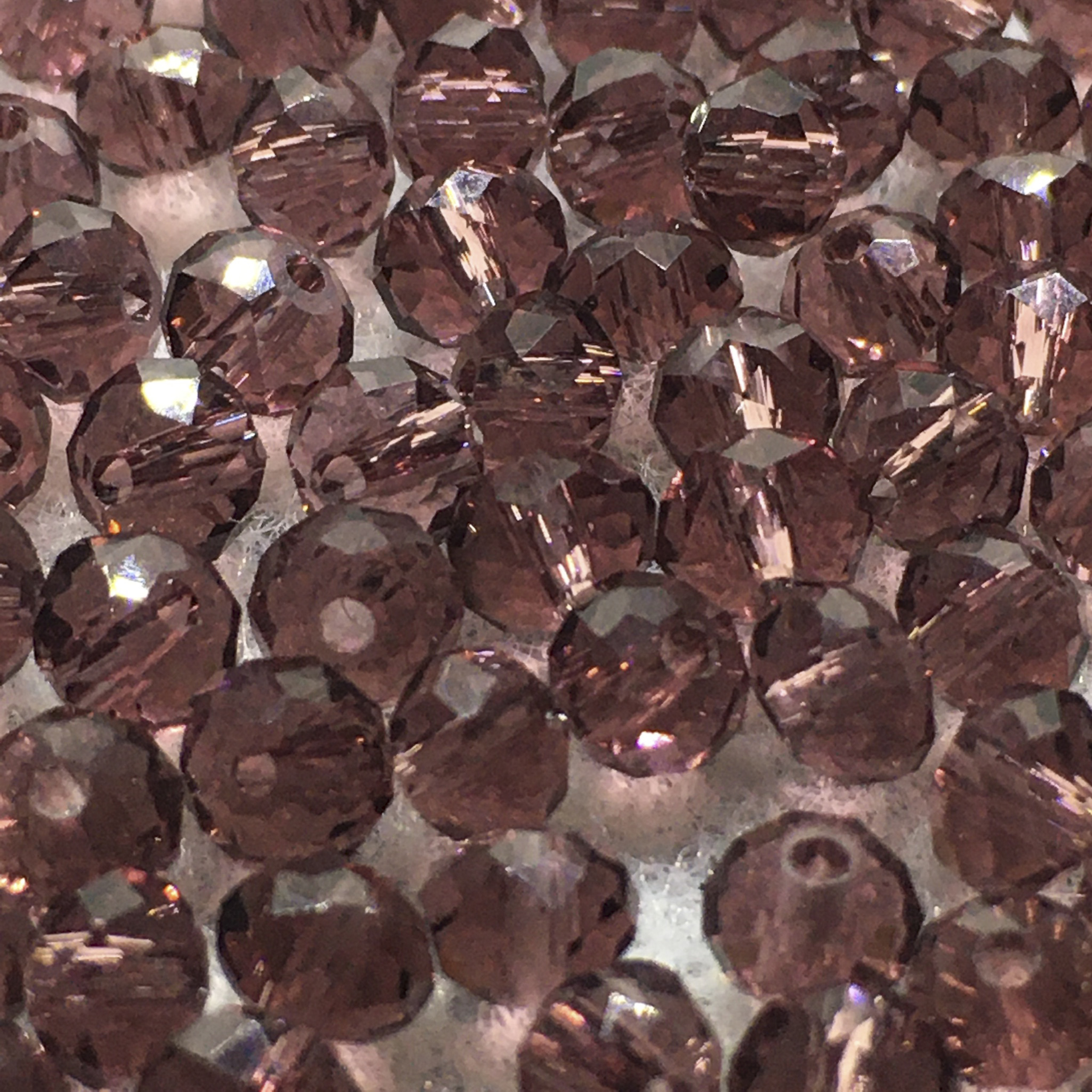 Rondelle Mürdüm Çek Kristal – 4mm