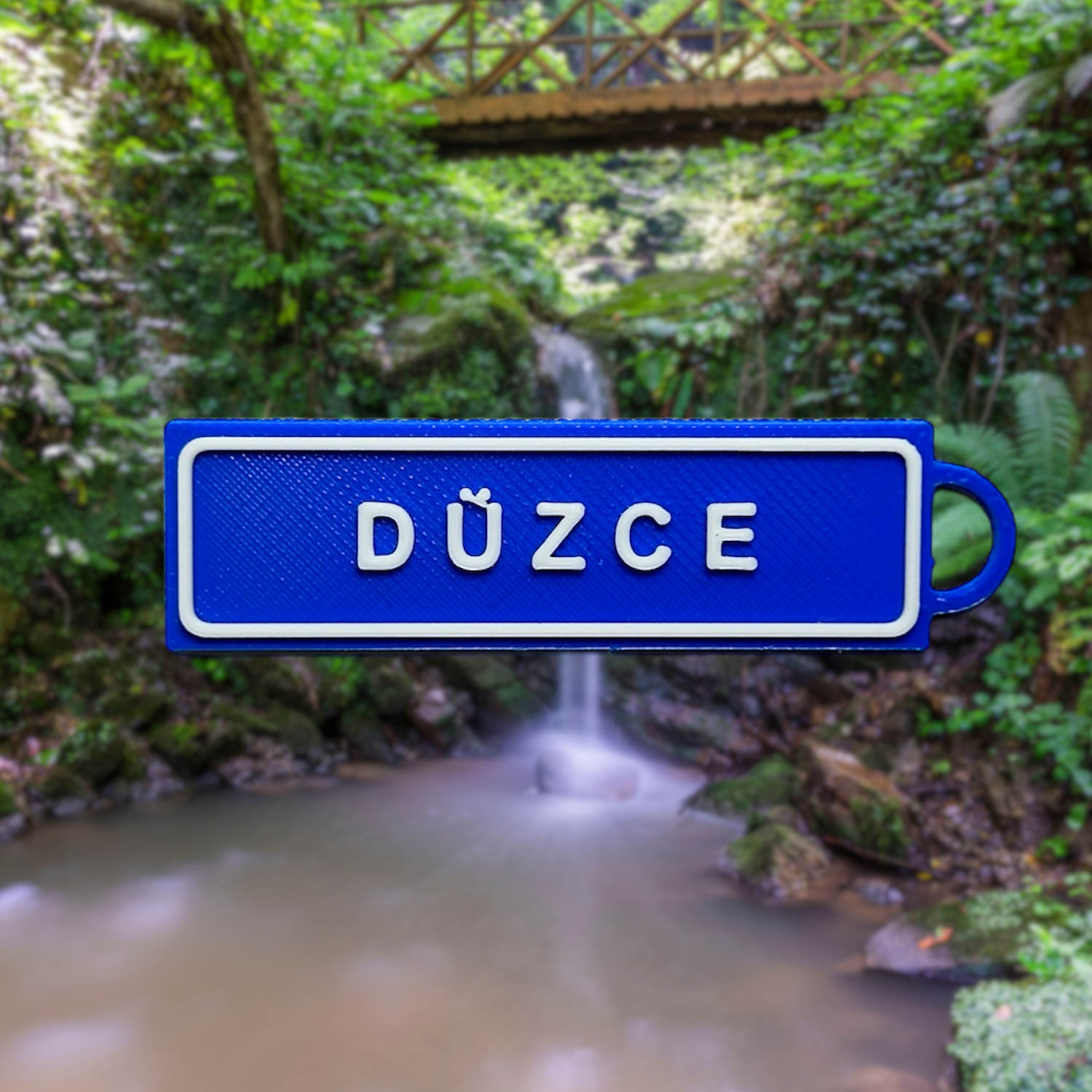 Memleketim Düzce Tabela Anahtarlık